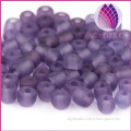 frosted 12/0 2mm irregular purple color glass seed beads